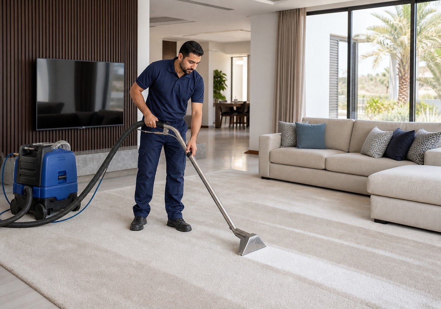 تنظيف السجاد والموكيت في الموقع بآلات التنشيف الميكانيكية - Easy Home
